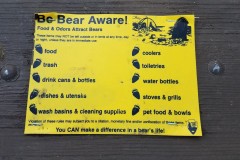 Bear Sign on Picnic Table